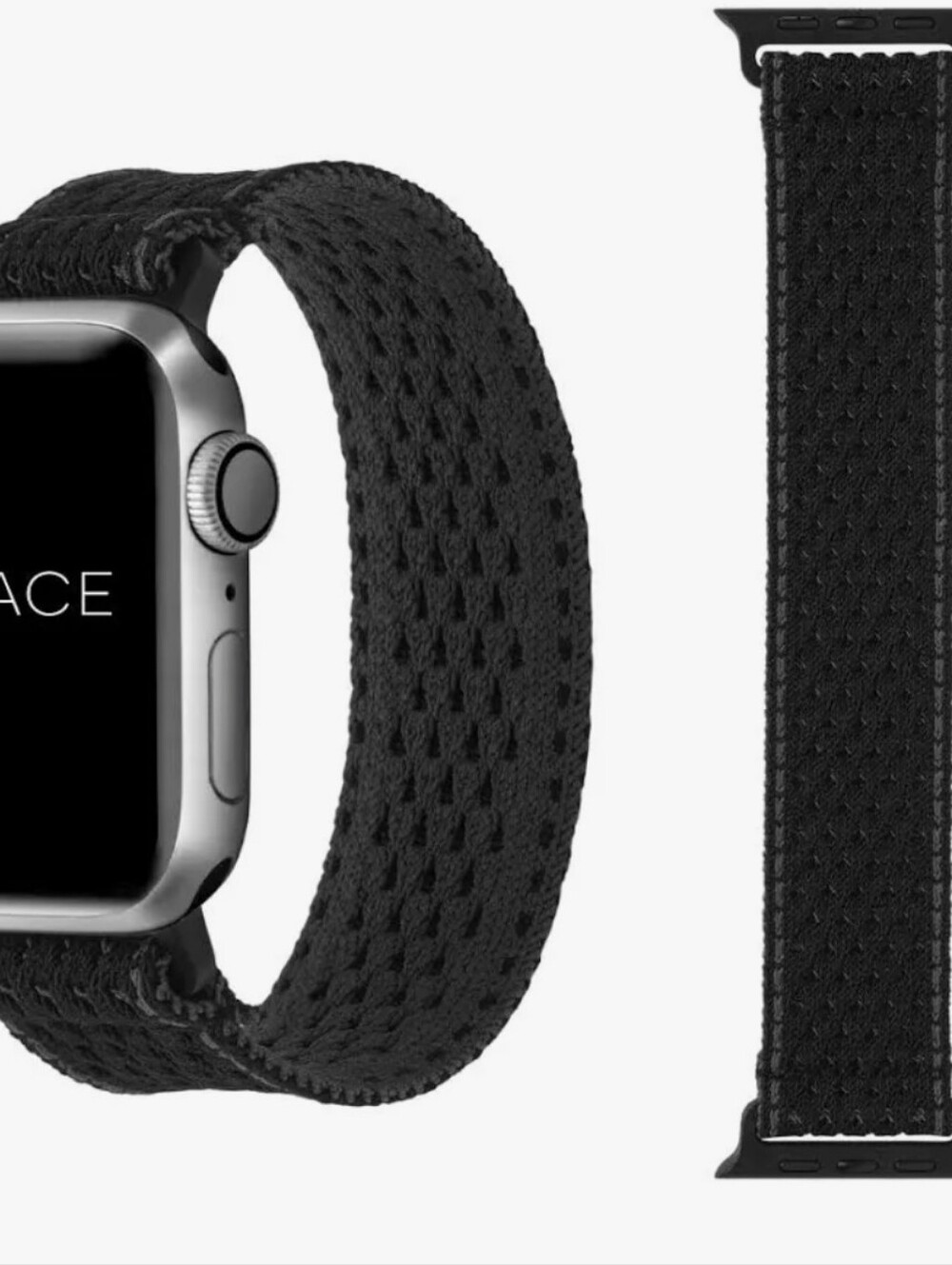 Solace Sport Loop for Apple Smart Watch Band - Black / Gray